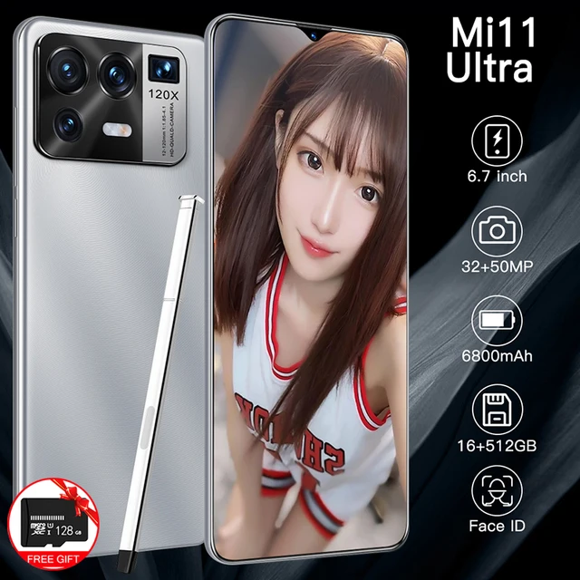 

Xiomi Mi11 Ultra Android Smartphone 6.7Inch MTK6889 12GB+512GB 50mp 120Hz CN Version 5g Mobile Phone Face Recognition Waterproof