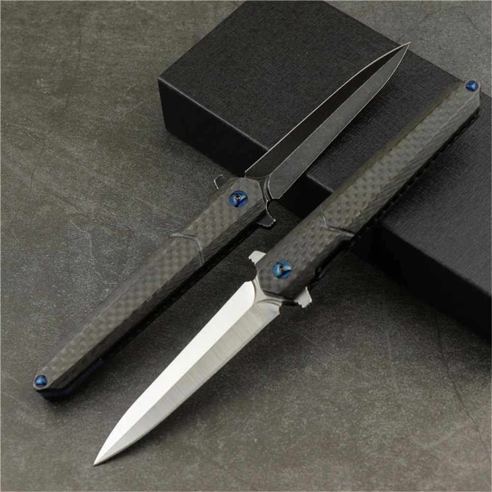 M390 складной нож из углеродного волокна с рукояткой и шарикоподшипником для