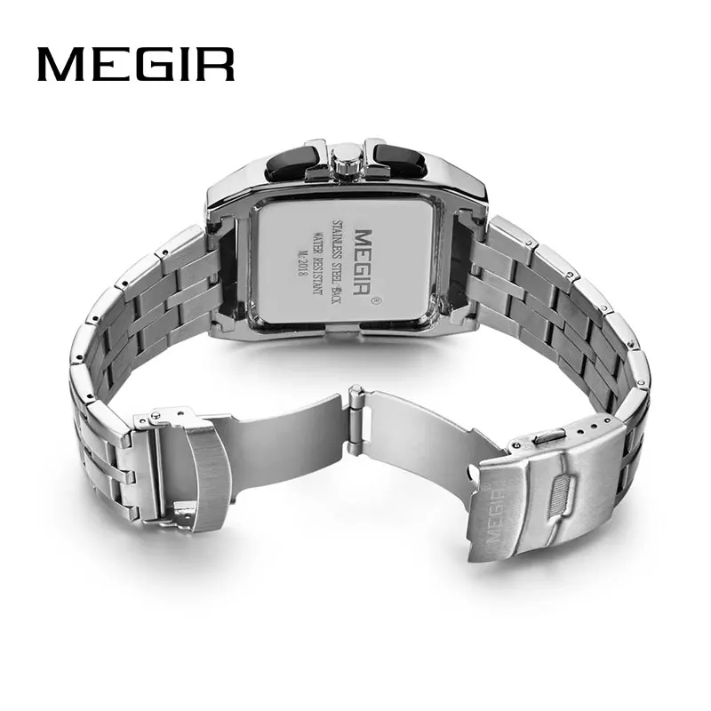 Часы наручные MEGIR Мужские кварцевые брендовые Роскошные Спортивные Повседневные