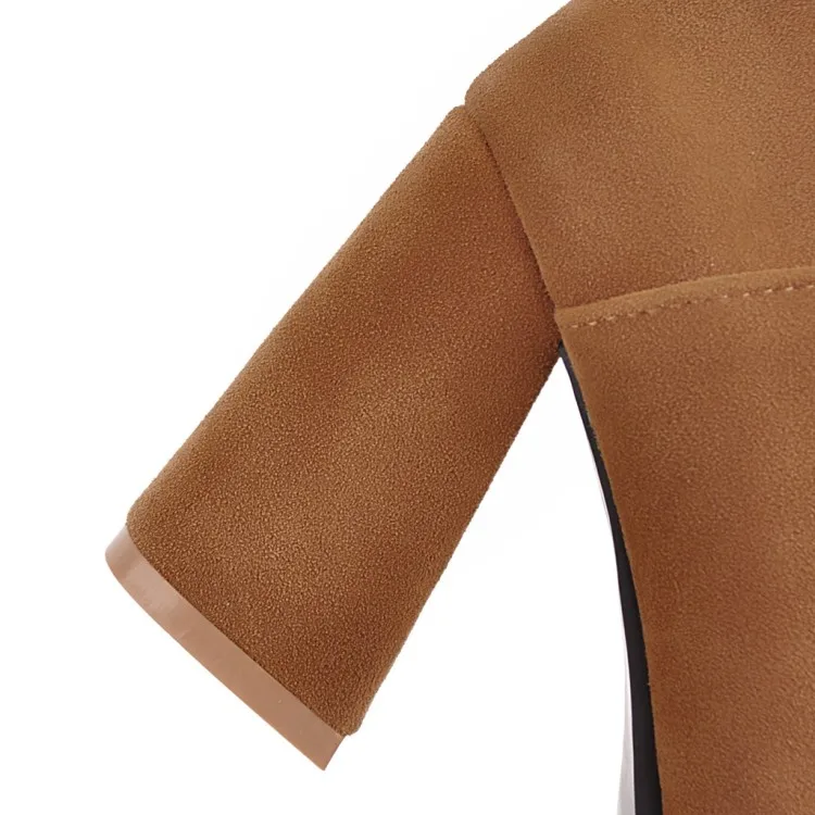 

Big Size9 10 11-14 boots women shoes ankle boots for women ladies boots Side zipper pointed suede