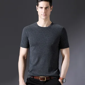 2019 Мужская футболка из мериносовой шерсти, футболка с круглым вырезом, мужская рубашка из мериносовой шерсти, 4 цвета, впитывающая влагу, дышащая, с защитой от запаха, стандартный серый цвет