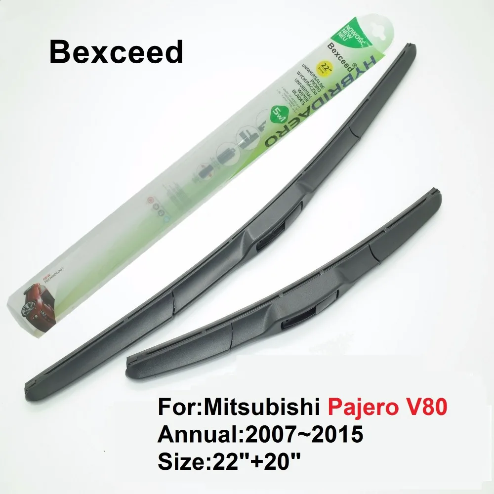 

Hybrid Wiper Blade For Mitsubishi Pajero 22"+20" Bexceed of All Season Car Windshield Windscreen 2007 2008 2009 2010 2015