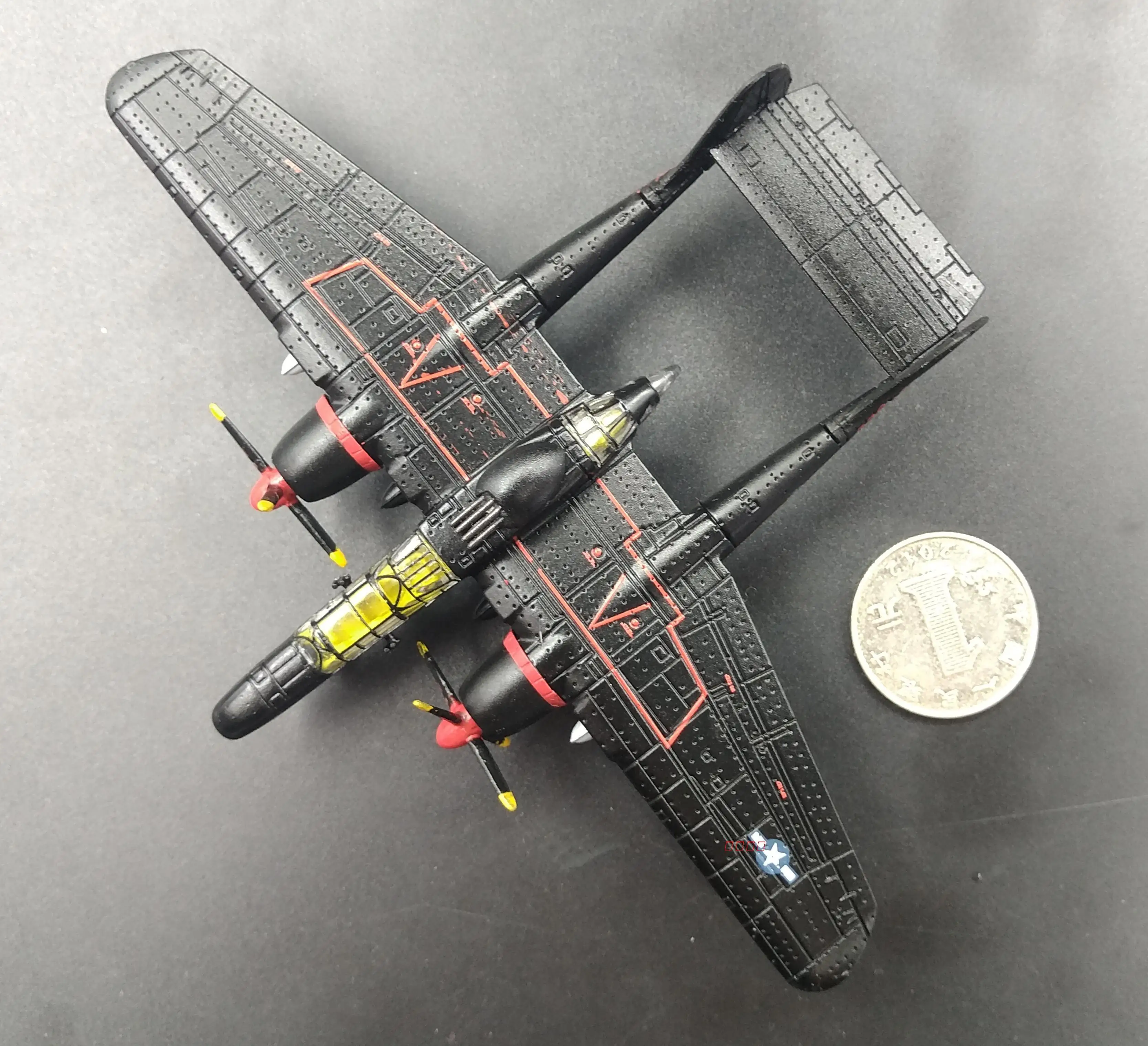 AF1 США P-61 Black Widow 1/144 литая под давлением модель самолета |