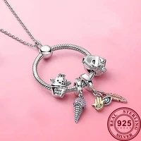 2020 new 100 925 sterling silver 11 spring ice cream cactus backpack hand letter o pendant pan necklace female