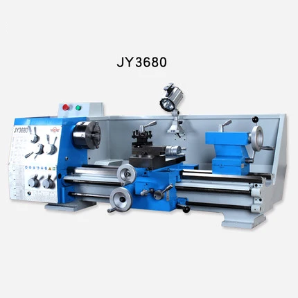 Белый JY3680 мини-токарный станок для металлической промышленности Настольный высокомощный многофункциональный бытовой Высокоточный металлообрабатывающий станок - Цвет: Белый