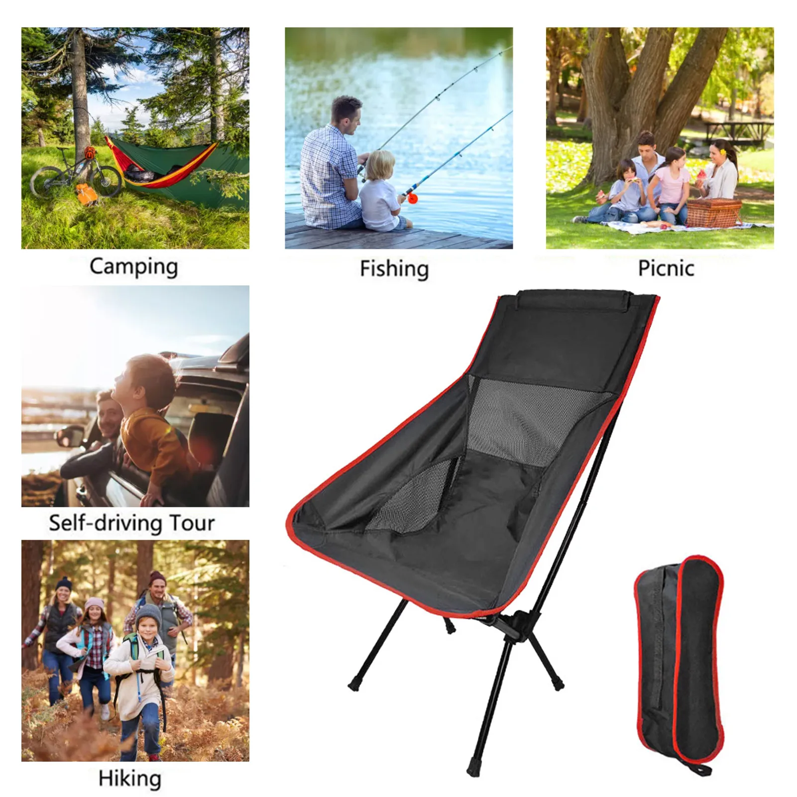 저렴한 야외 캠핑 접는 의자 자기 운전 여행 동반 휴대용 헤비 듀티 레저 의자 높이 달 의자 종류