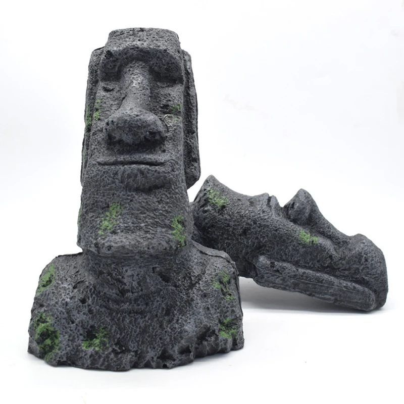 

Roman Island ﻿Stone Statue Aquarium Decoration Resin Gnome Terrarium Fish Tank Ornament Artificial Stone Home Decor Accessories