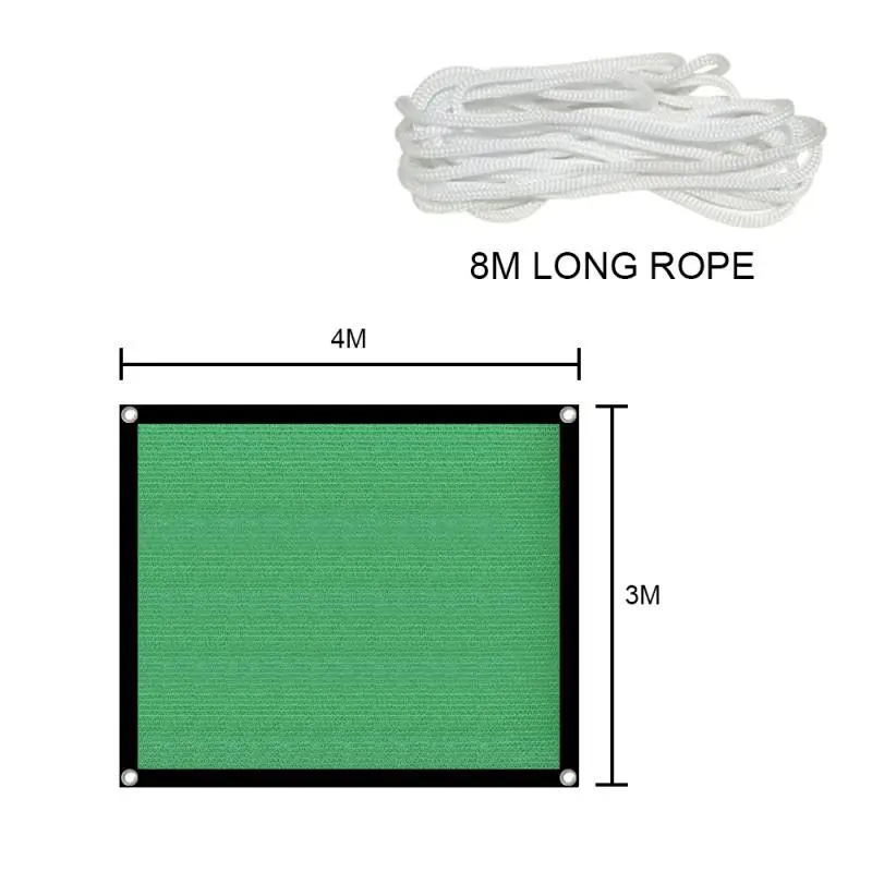 Зашифрованная затеняющая сетка Парусная укрытие тент водонепроницаемая
