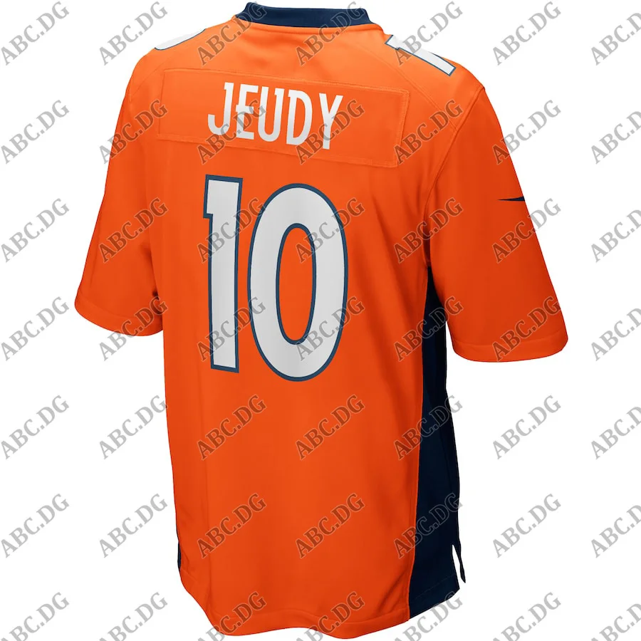 

Customized Stitch American Football Jersey Men Women Kid Youth Denver Jerry Jeudy Orange 2020 Draft First Round Pick Game Jersey