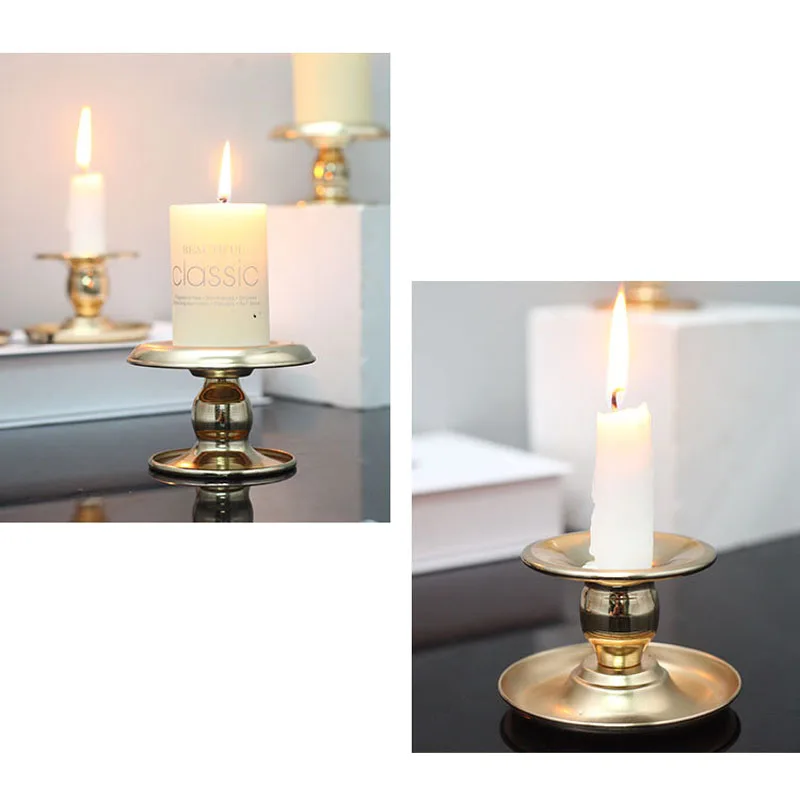 6 шт./партия металлический подсвечник декоративный для дома геометрический Свеча