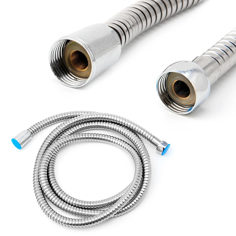 

Bathroom Replacement Anti-twist Shower Hose 2m flexible Stainless Steel chrome shower head bathroom water hose
