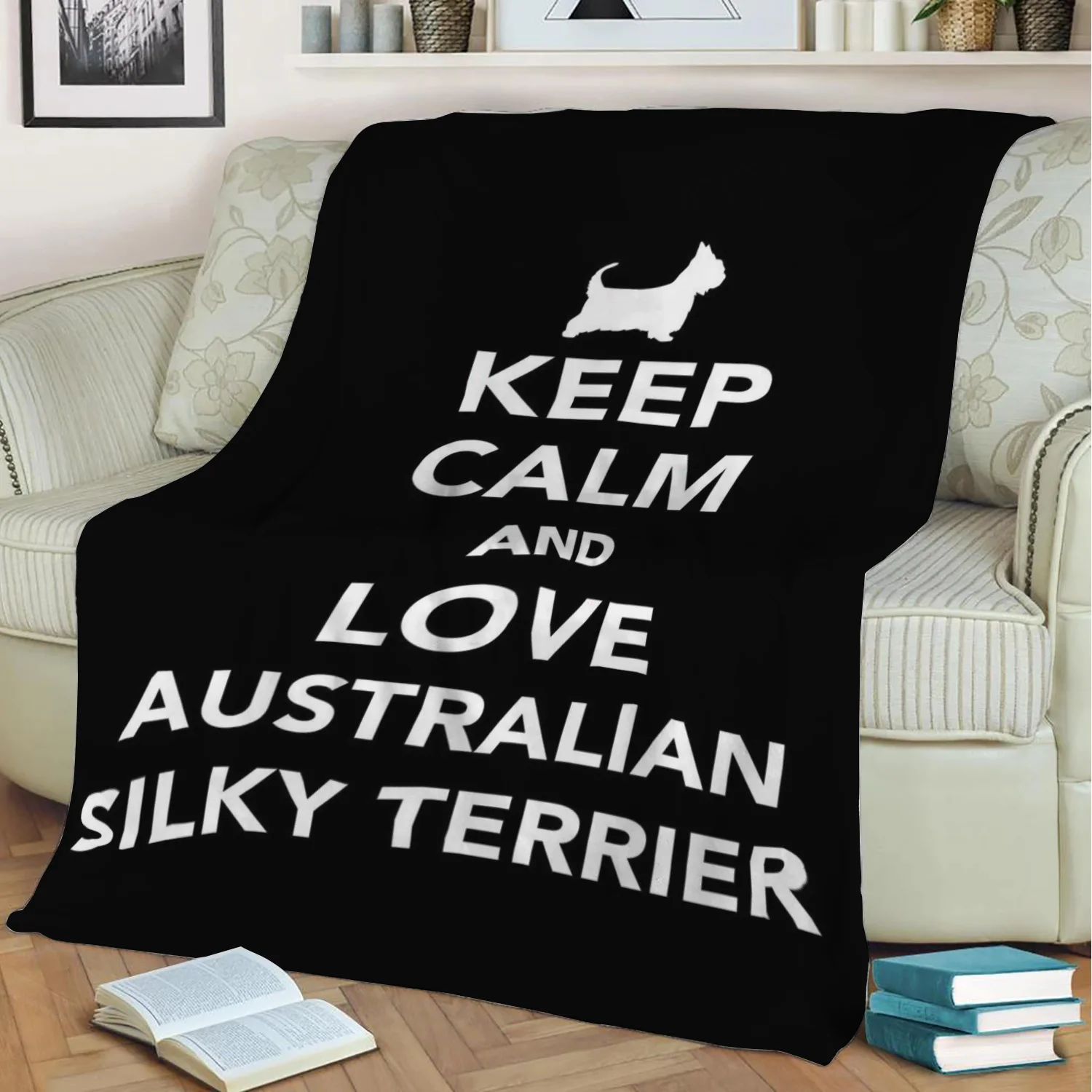 Австралийский Шелковистый Терьер фланелевое одеяло с 3D принтом сохраняющее