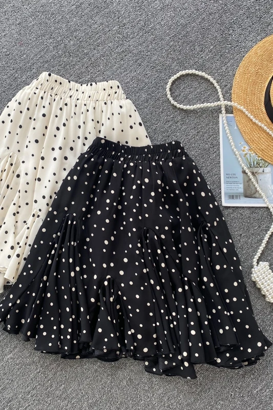 

Korean Preppy Style A Line Skirt Women's Summer High Waist Short Skirt 2021 High Waist Slimming Large Short Skirt