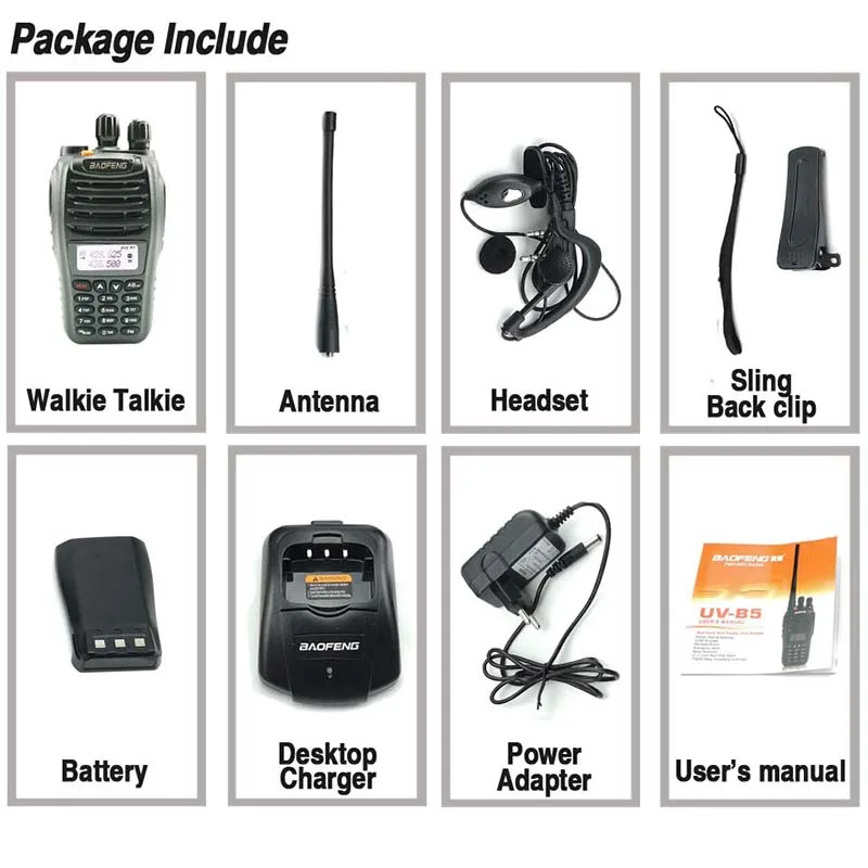 Baofeng UV-B5 иди и болтай Walkie Talkie “иди 5 Вт UHF VHFSMA-F Dual Band легкий Портативный Ham