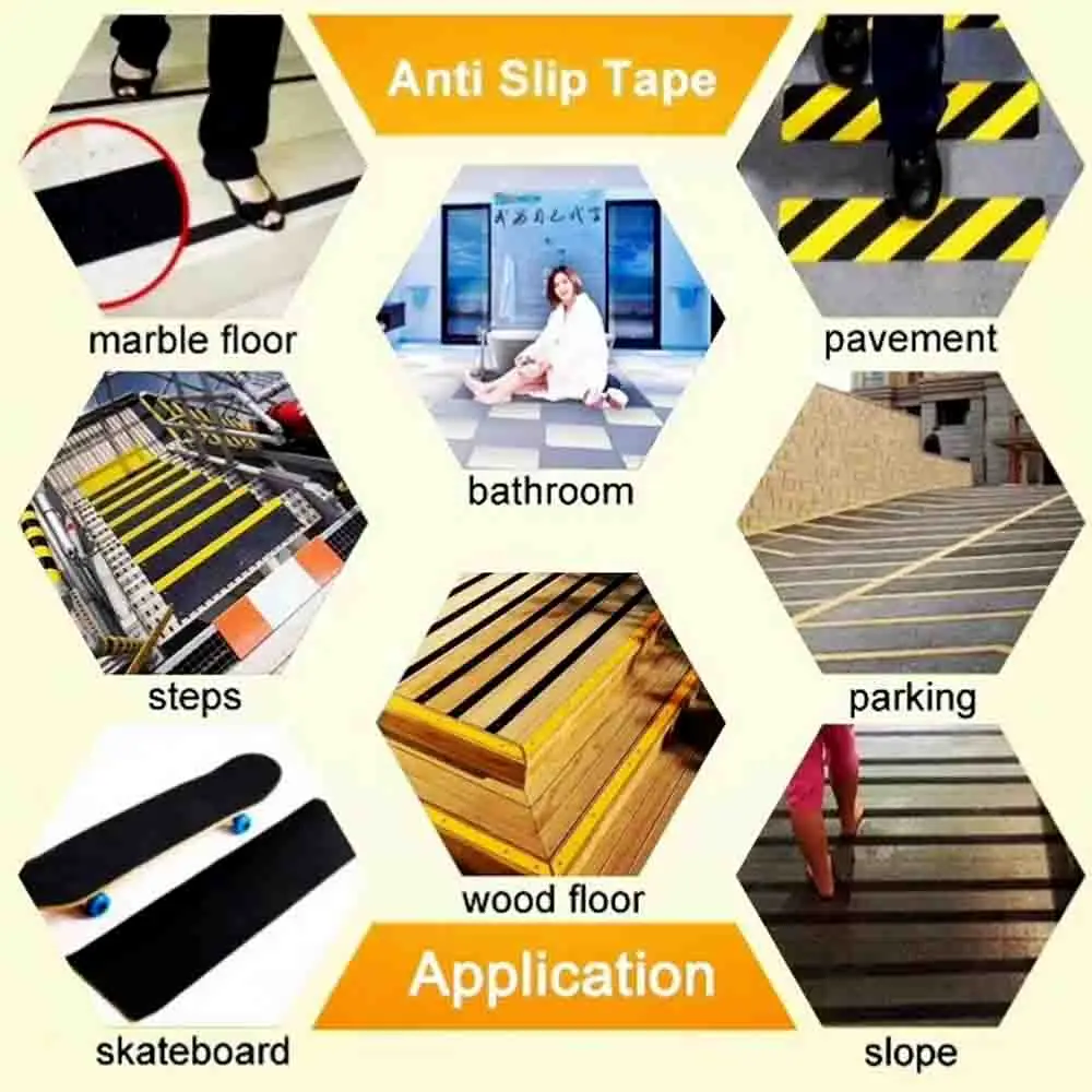 Нескользящая Защитная лестничная лента сигнальная из ПВХ для пол лестницы в