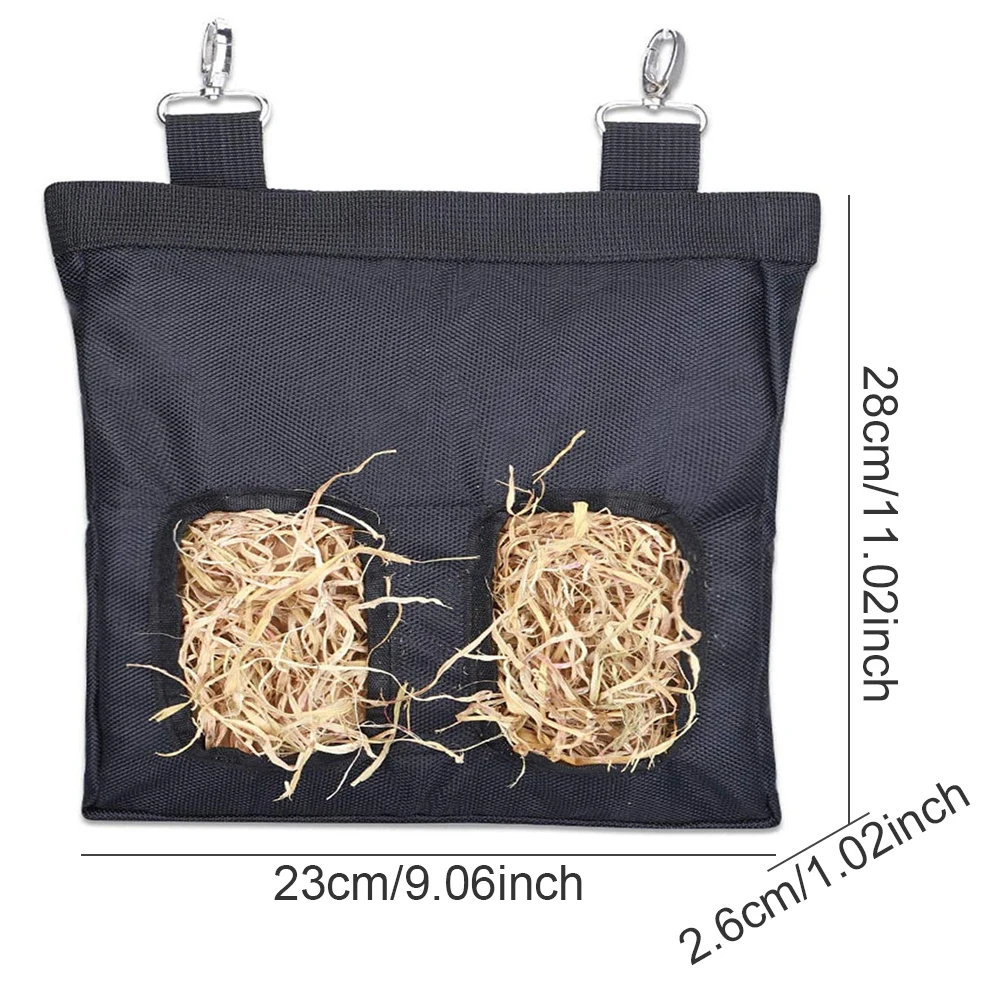 

Hanging Hay Bag Hay Feeder Rabbit Feeder Bag Hay Feeder Device Pet Essential Storage Bag for Guinea Pig Small Animal 28X23CM
