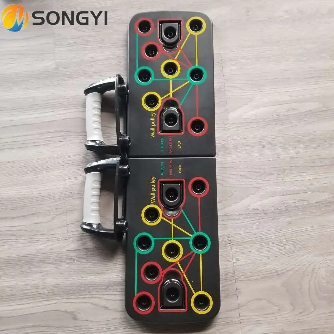 

SONGYI Multi Functional Push Up Folding Board Chest Abdominal Muscle Training Pull Rope Combined Bracket Fitness Equipment I134