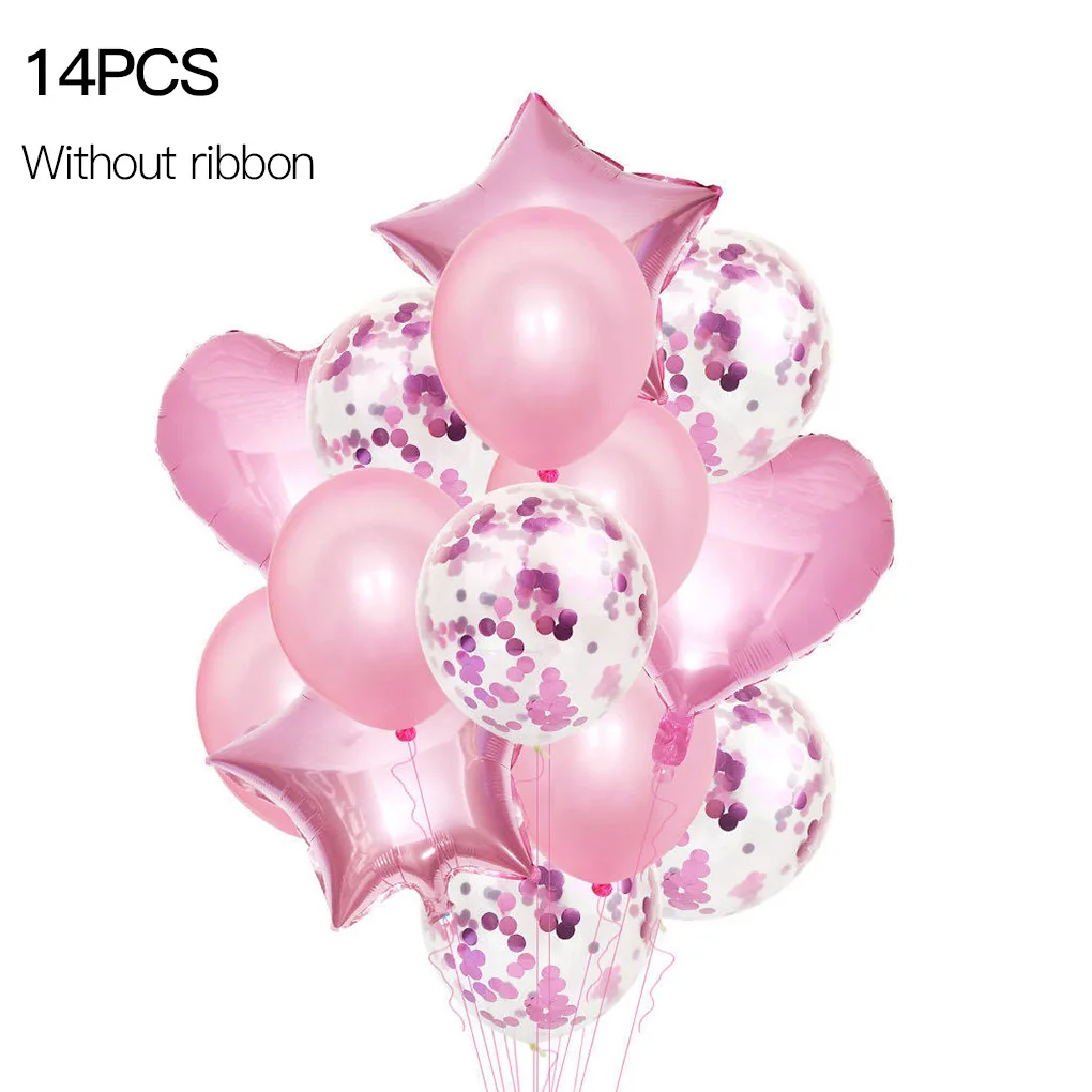 

14 Pieces Party Balloon Holiday Wedding Birthday Party Decorative Aluminum Foil Balloons Baby Kids Birthday Home Decorations