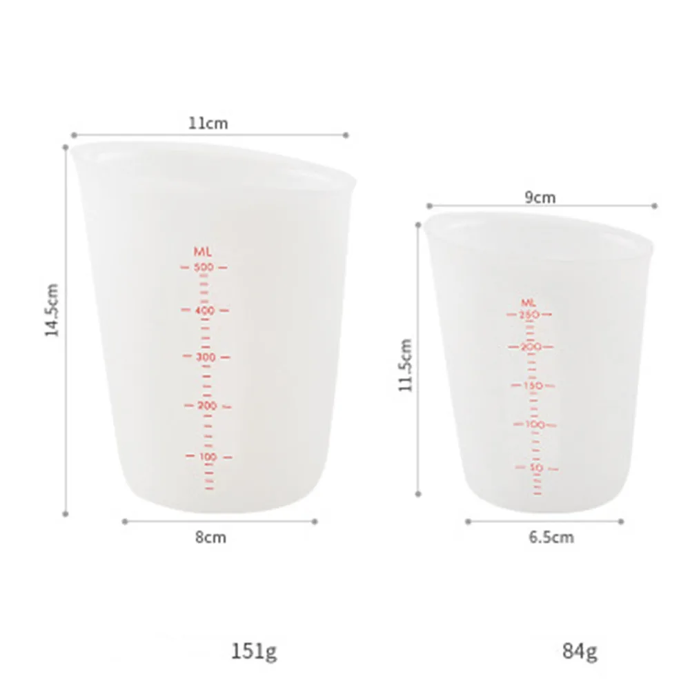 Exploding Food Grade Silica Gel Class: Translucent Internal And External Double Scale Soft 250ml500ml Measuring Cup | Дом и сад