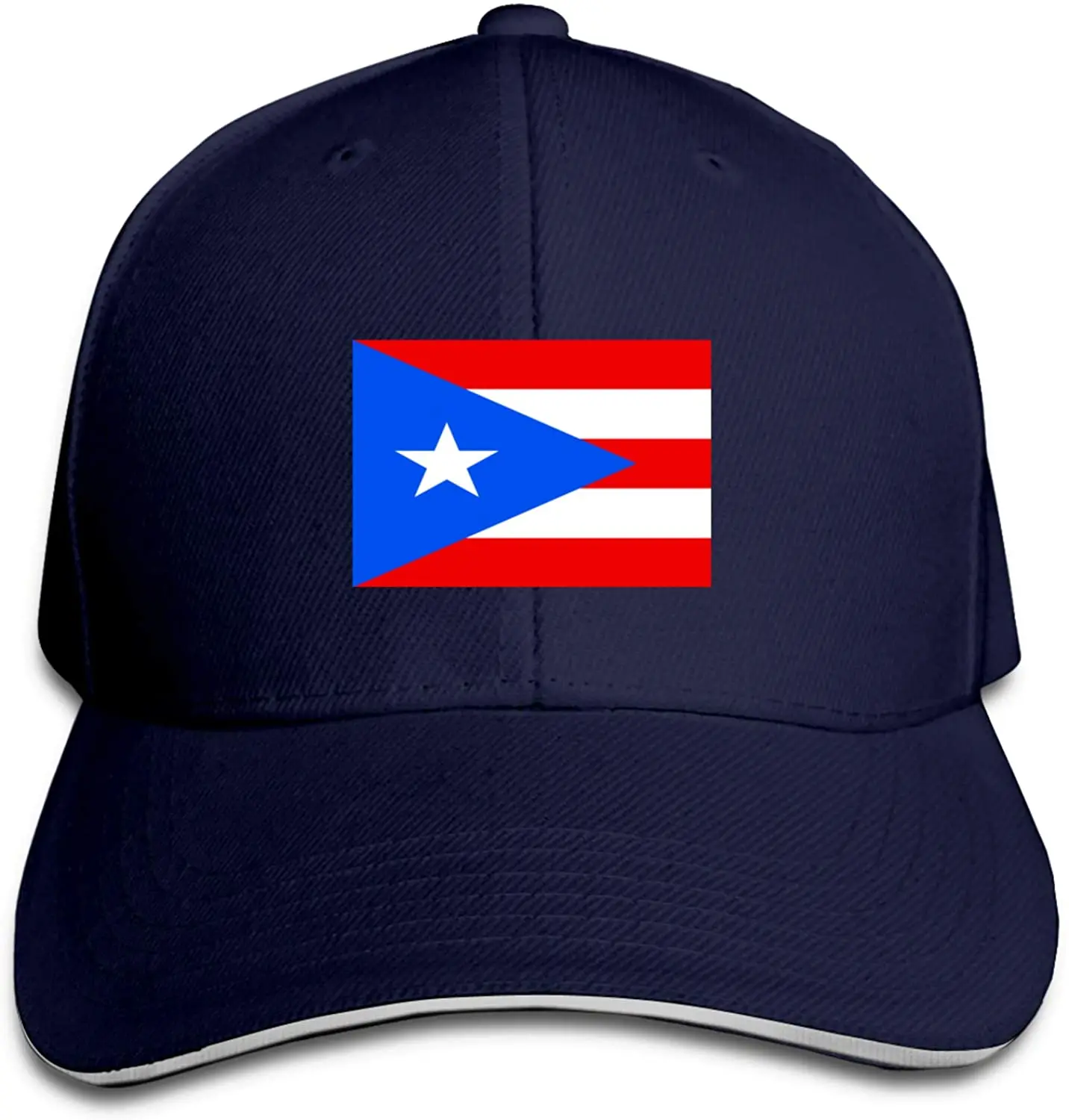 

Custom Logo Hat Male Flag Of Puerto Rico Man's Womens Adjustable Hat Sandwich Casquette