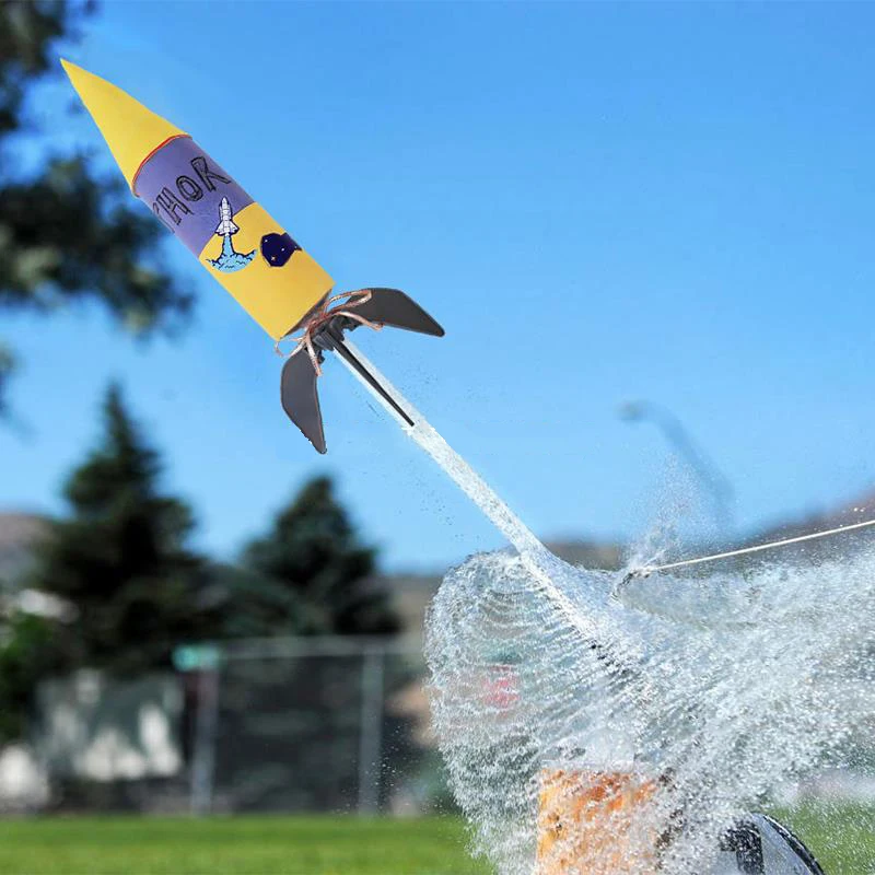 Juguete de lanzamiento de cohete de agua pulverizada para ni&ntilde;os, juguetes deportivos, lanzador de cohete Pop Up, rompecabezas de deporte al aire libre, juguete de ciencia para ni&ntilde;os, regalos para ni&ntilde;os-1