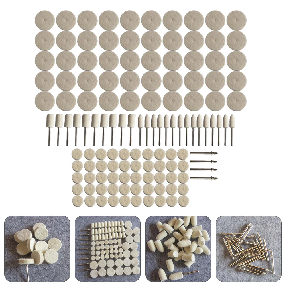 

129pcs Wool Felt Mounted Polishing Buffing Wheel Grinding Head and Mandrel Set