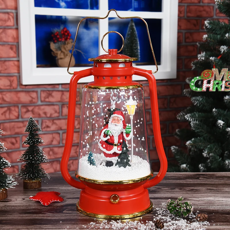 

Christmas Floating Snow Horse Lantern Creative Music Gift Decoration Home Hotel Shopping Mall Christmas Scene Decoration Props