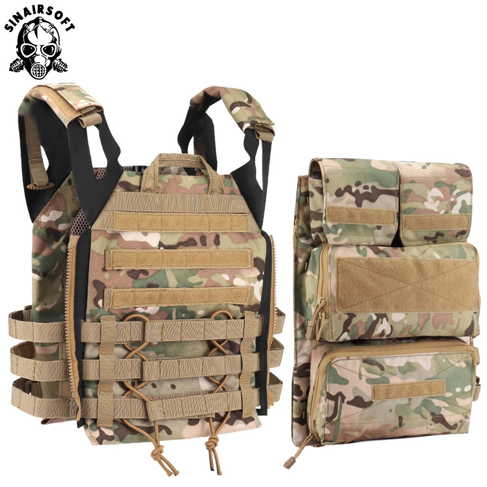 

Tactical Zip-on Panel Zipper-on Pouch Hunting Bag Airsoft Molle Plate Carrier For AVS JPC 2.0 CPC Emerson Vest EM7400