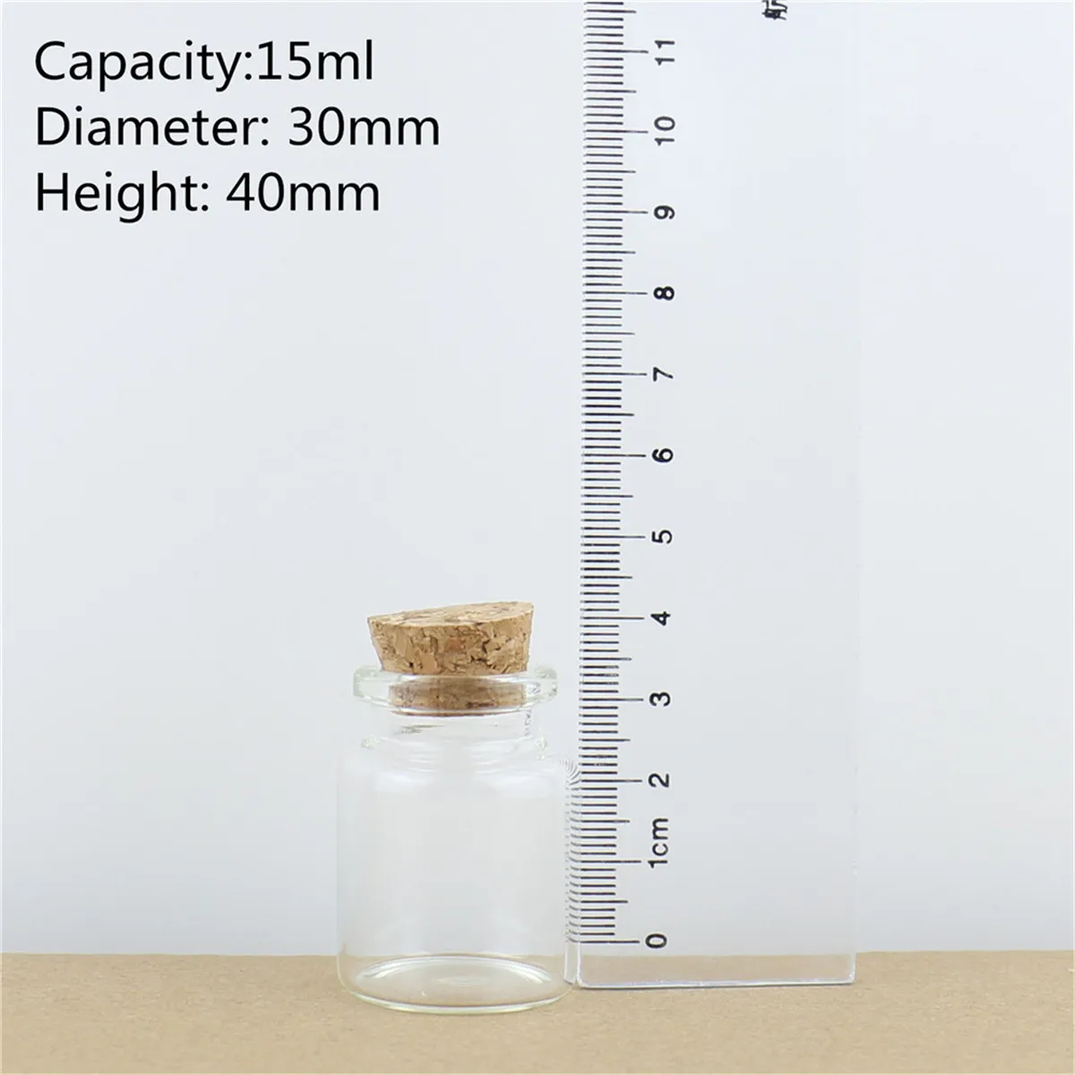 24 шт./лот 15 мл DIY Мини бутылки из стекла для желаний пробковые банки рукоделия