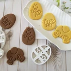 3 шт.компл. Пасхальная фотоформа, резак для печенья, Пасхальный кролик, яйца, штамп, форма для выпечки, форма для тиснения торта, инструменты для печенья и выпечки