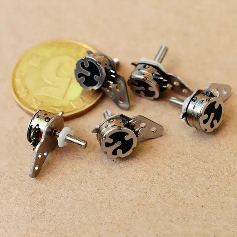 Микро 2 фазный 4 проводной шаговый двигатель микро мини диаметр 7 мм маленький