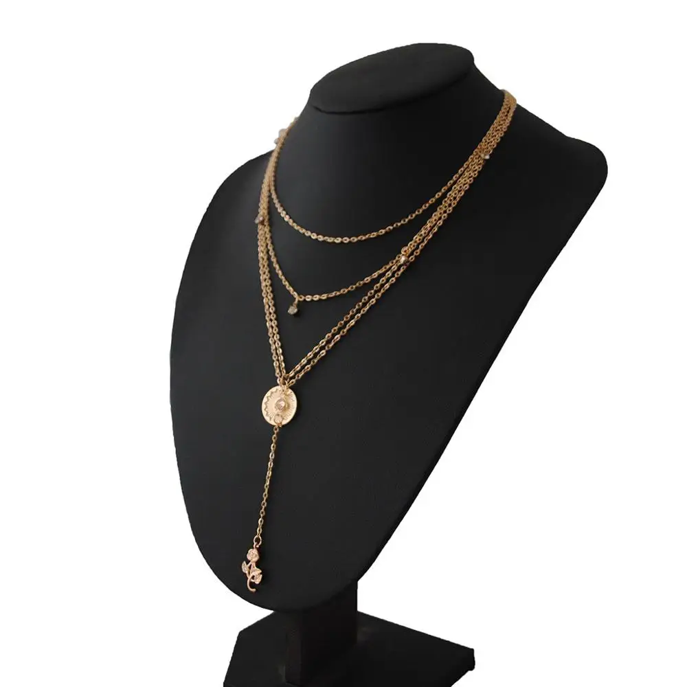 Богемные многослойные ожерелья в форме сердца бабочки для женщин Винтажная