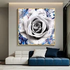 Настенная картина с изображением розы, улицы, граффити, абстрактные постеры и принты, современные настенные картины для гостиной, домашний декор