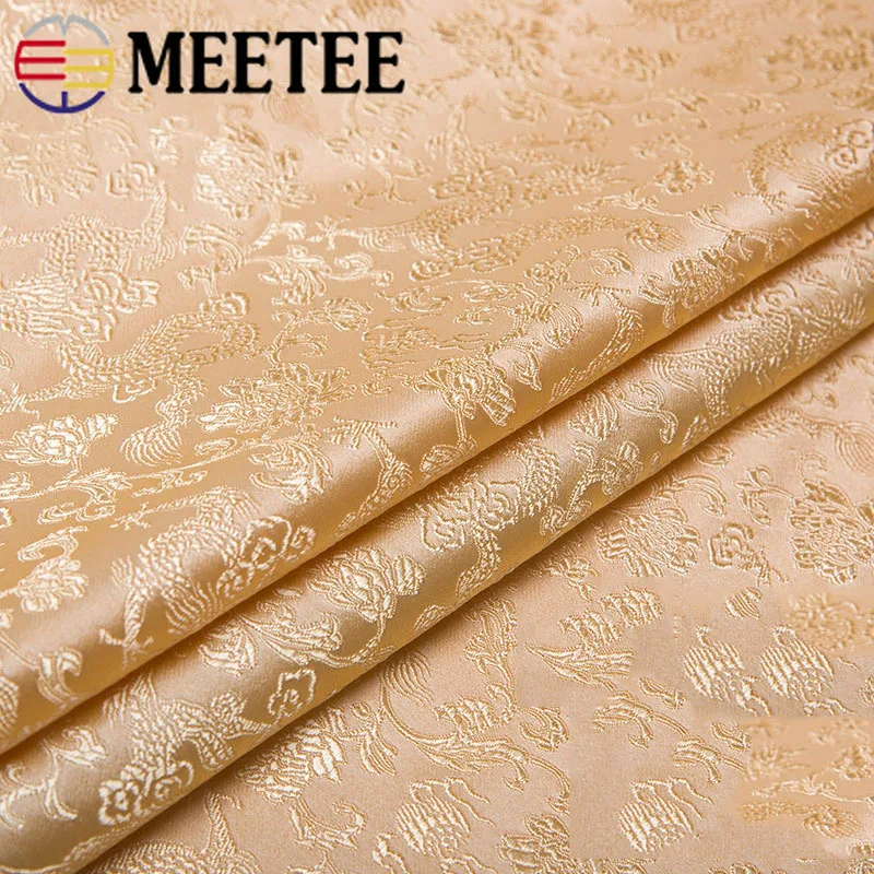 Meetee 100x75 см Ретро парча ткань искусственный шелк материал для сумок сценический
