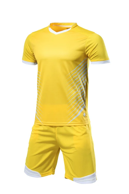 Yellow Красные футбольные майки, набор спортивных комплектов, футбольной форма под заказ, Высококачественная Футбольная форма для мужчин, индивидуальные спортивные костюмы для взрослых, Новинка - Цвет: Yellow