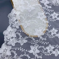 2021 new 41cm width height embroidery flower lace trim diy dress skrit diy garment curtains accessories v2685