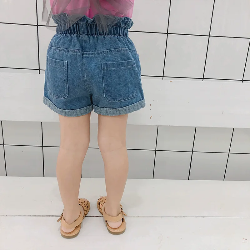 Летние джинсовые шорты с высокой талией для девочек 2019|Шорты| |