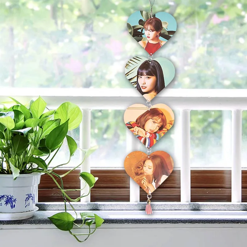 Горячая Распродажа, новая мода, 1 шт., K-POP, черный, розовый, дважды, GOT7, тег с сердцем, фото, самодельная бумага, ЛОМО карта, фото карта, двухсторонняя, фото карта