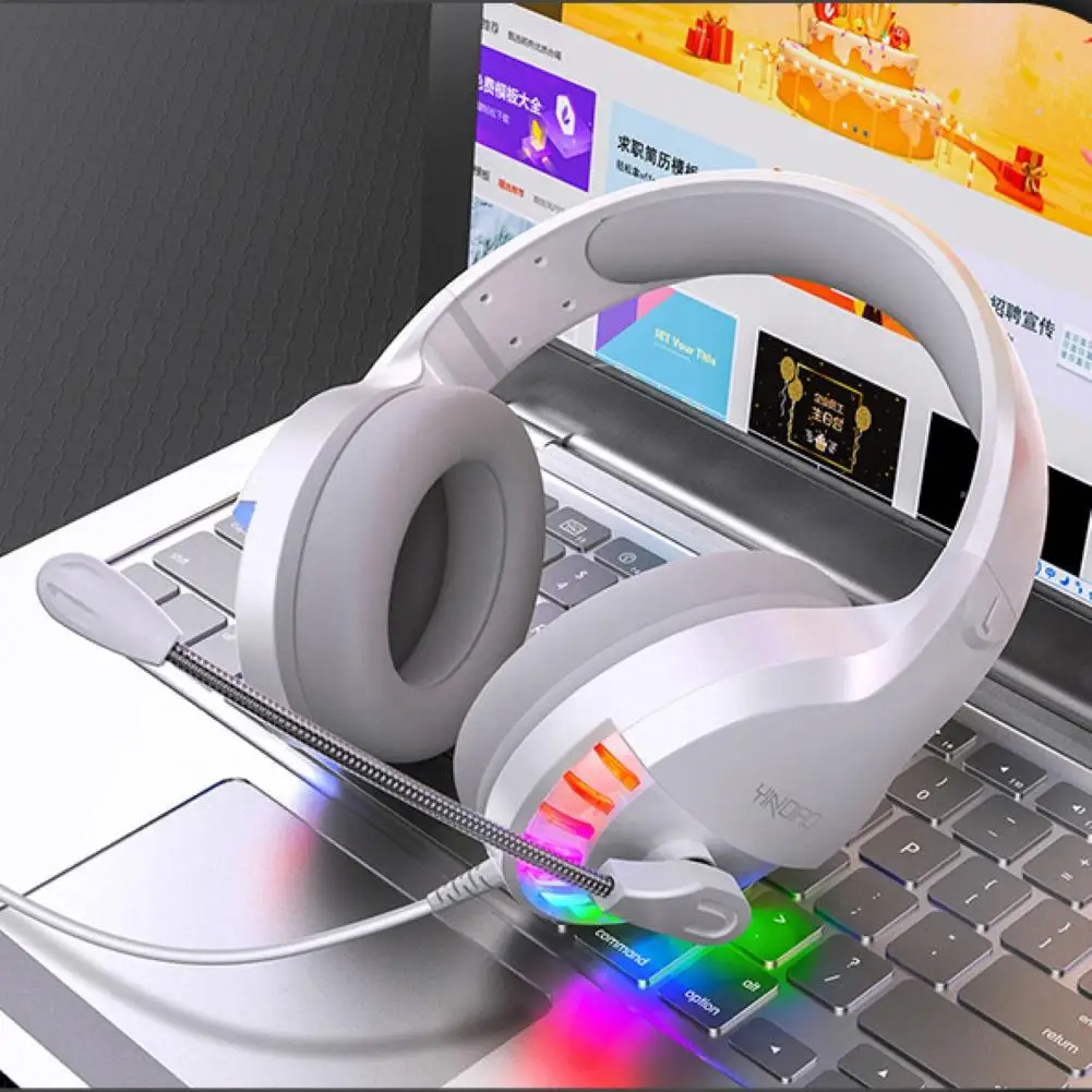 50 мм Q2 проводная USB 5V игровая гарнитура светодиодный светильник наушники 42 ± 3 дБ с