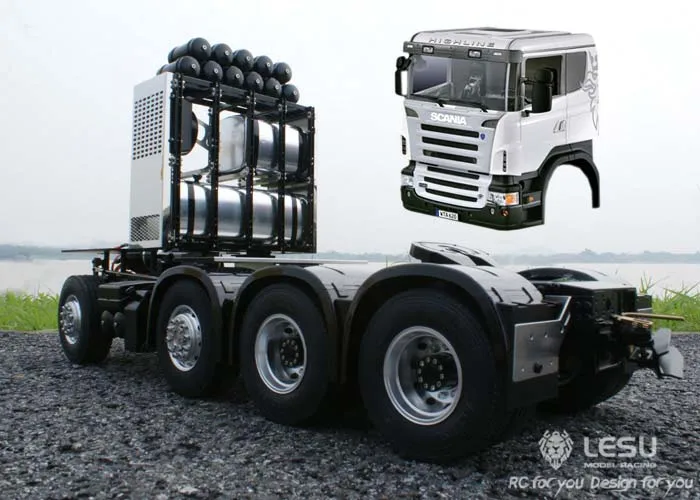 

LESU Metal Chassis 1/14 RC SCA 8*8 Tractor Truck Her Cabin Motor Model