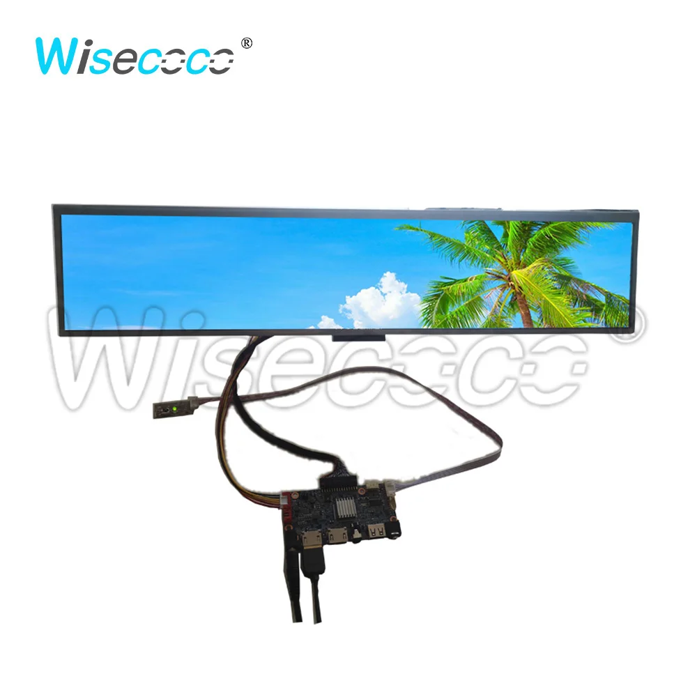 Pantalla de visualizaci&oacute;n para estanter&iacute;a de supermercado, 19 pulgadas, 24 pulgadas, DV240FBM-NB0, barra estirada de 1920x360, 300cd, unidad LCD Doard-0