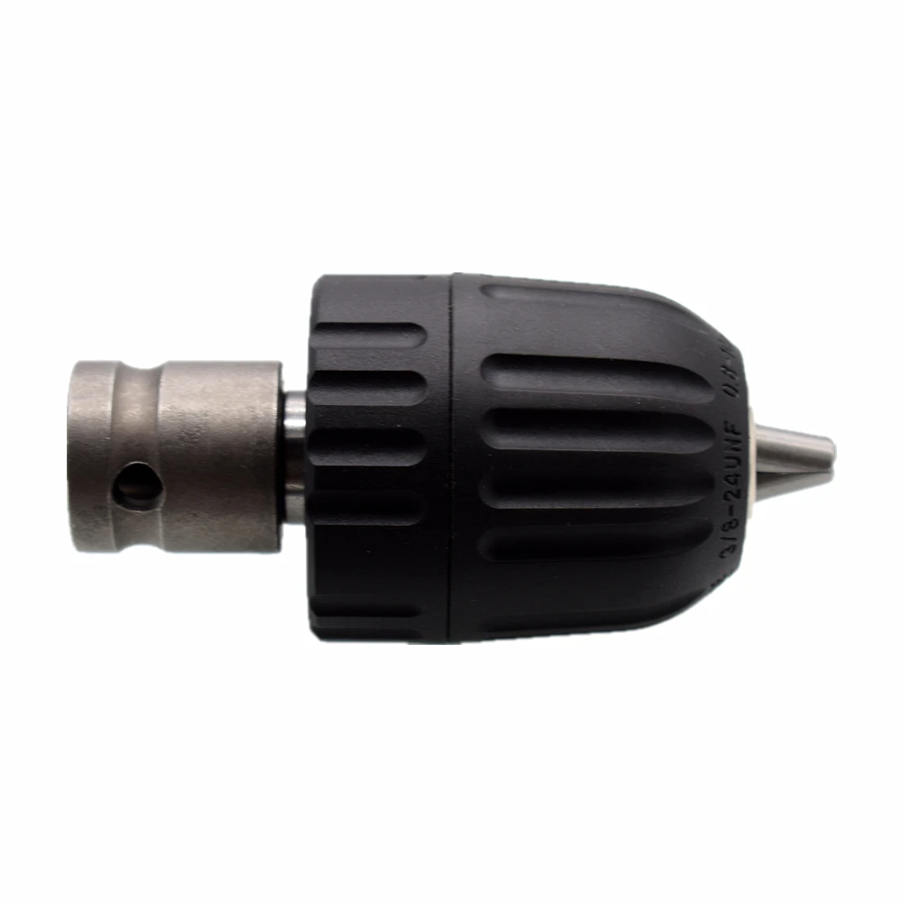 

1/2" Square Socket Adaptor 0.8-10mm Keyless Drill Chuck 3/8-24UNF Thread Drill Bit Chuck Adapter for Impact Electric Drill Tools