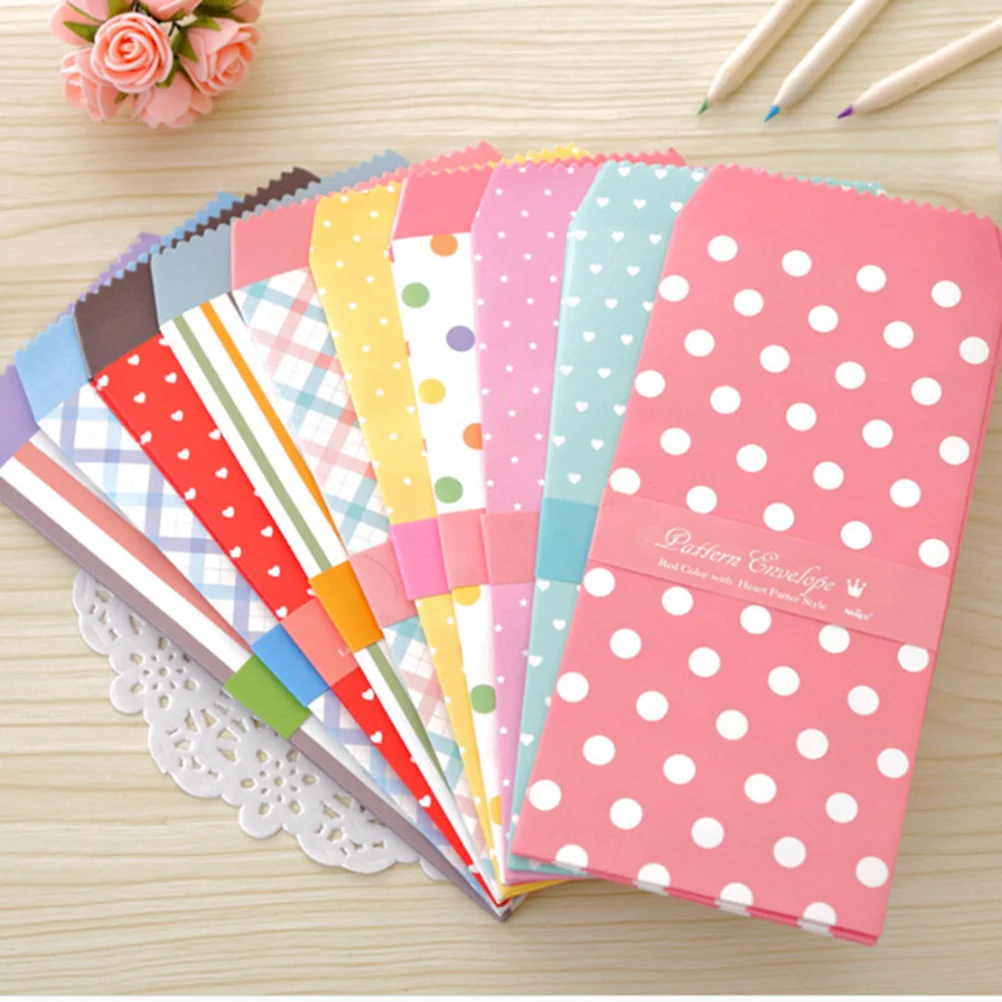 

15pcs Colorful Envelopes Creative Envelopes Stationery Gift Floral Envelopes Set for Office School(Random Pattern)
