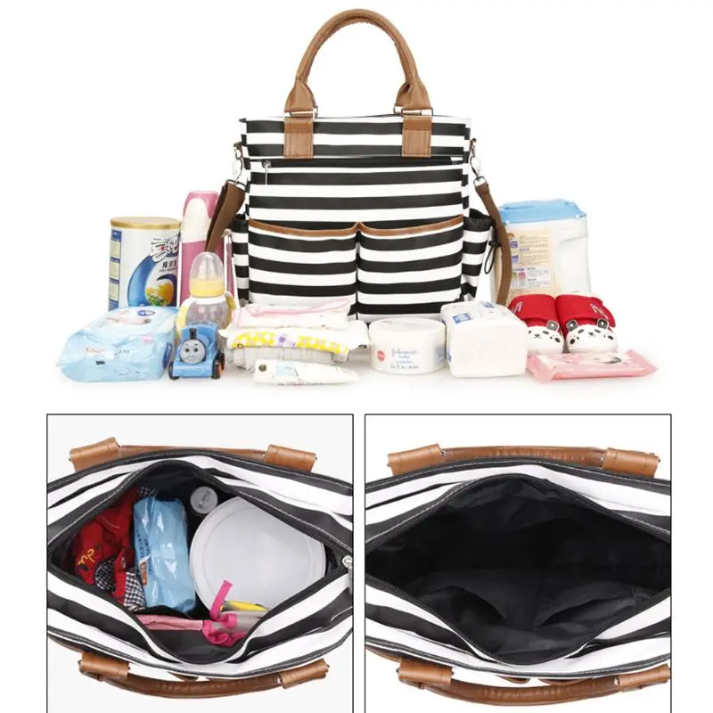 

Baby Nappy Bag Messenger Changing Pad Shoulder Bag Organizer Handbag Tote Fit Stroller