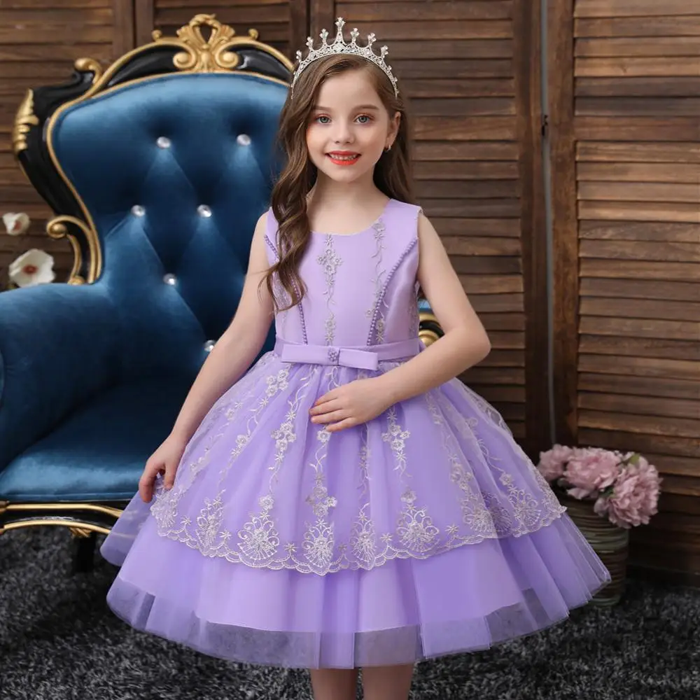 

Girls Clothes Winter Girls Dress Elegant Catwalk Princess Kids Dresses For Girls Wedding Party Dress vestidos Children Clothing