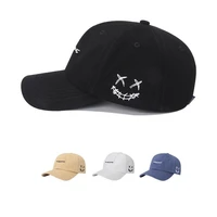 baseball cap mens and womens fashion popular ins smiley face embroidery hat outdoor sports outing leisure cap spot
