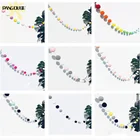 Красочный шар ручной работы, украшение для детской комнаты, детские вещи для новорожденных, помпон для волос, украшение для детской комнаты, настенные подвесные аксессуары для детской комнаты