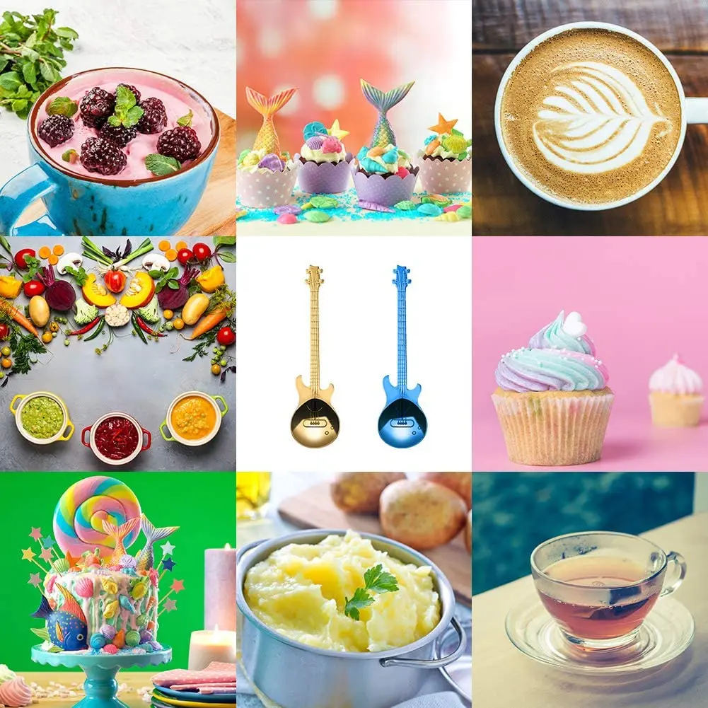 Кофейные ложки Нержавеющая сталь музыкальный кофейные ложечки чайные для