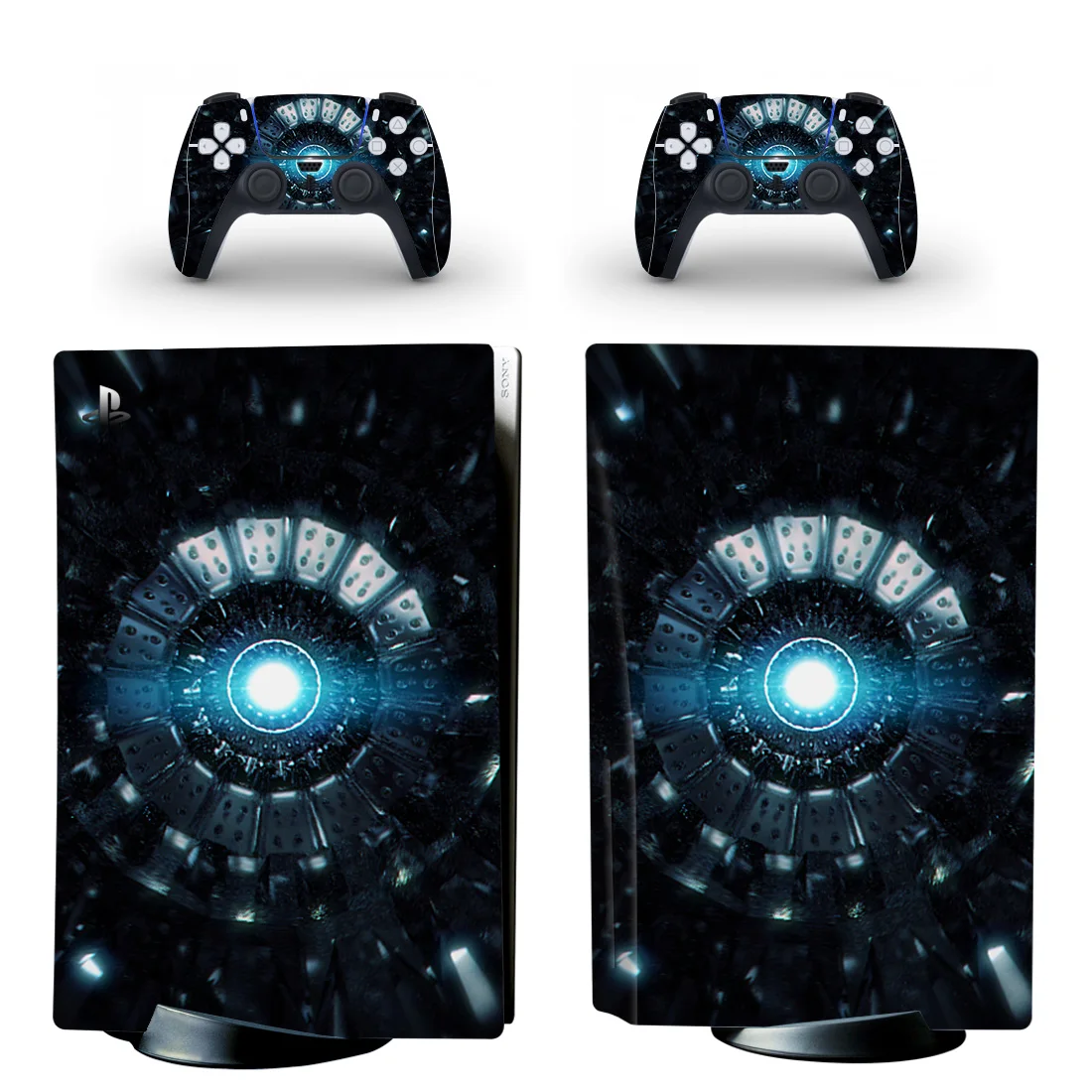 

Стильная наклейка в виде символа глаза PS5 Disc Edition, наклейка для консоли Playstation 5 и 2 контроллера, стильная наклейка для кожи 1