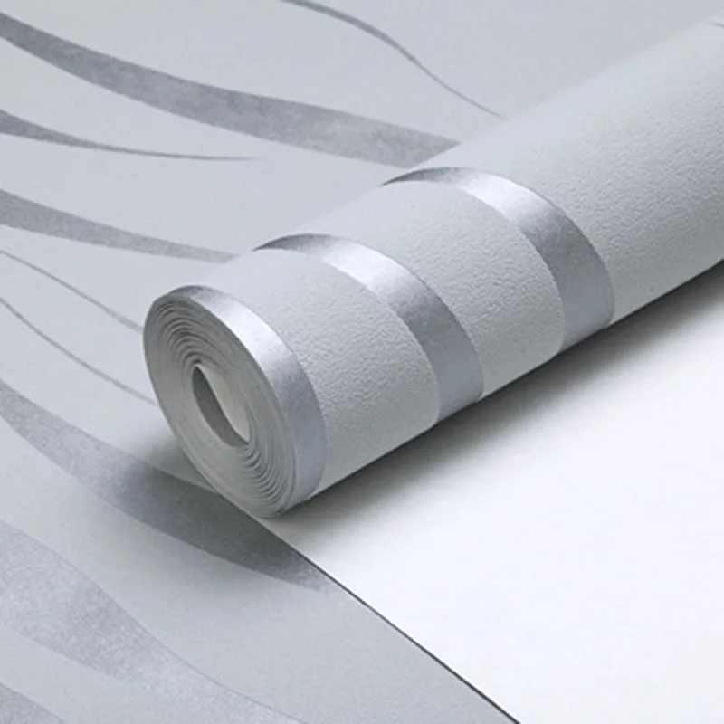 

9.5M 3D Wave Pattern Non-woven Wallpaper Simple Style Living Room Bedroom Wallsticker For DIY Bakcground Wall Decor
